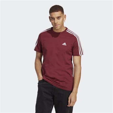 adidas original camiseta color granate tre rayas|adidas shirts official website.